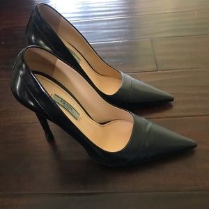 Prada Leather Stiletto Pumps Heels